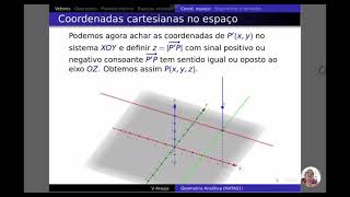 Geometria Analítica Coordenadas cartesianas no espaço [upl. by Nylavad]