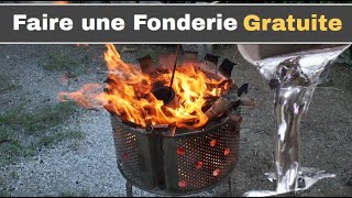 Comment faire une fonderie artisanale Forge aluminium sans gas mais avec du bois 2024 [upl. by Repohtsirhc833]