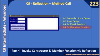 C Reflection Method Call  Part 4  Invoke Member Function  C Advanced 223 [upl. by Past]