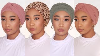 4 Easy Turban  Headwrap Tutorial NO PINS  Shes Mishka  South African Youtuber [upl. by End]