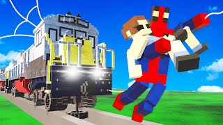 Spiderman Stops MOVING Train Teardown Mods [upl. by Taima]