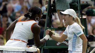 Serena Williams vs Justine Henin 2003 Wimbledon SF Highlights [upl. by Jordana247]