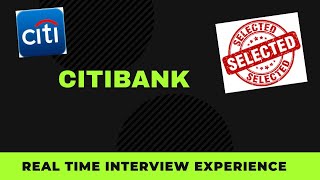 Citibank  REAL TIME INTERVIEW EXPERIENCE  Java Developer Citi Corp [upl. by Refinney93]