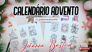 Colorindo Calendário advento Johanna Basford dia 02 [upl. by Paola306]