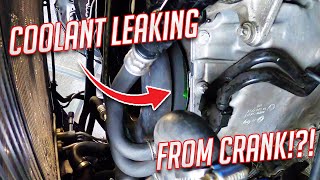 BMW N54 335i Chinese 17T Hybrid Turbo Install Part 7 Coolant Leak [upl. by Ecnerrot]