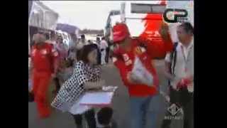 Kimi Raikkonen fan knocks over own child [upl. by Arral642]