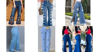 fabulous flare jeans 👖 for unique Elegant Ladies [upl. by Tiphani789]