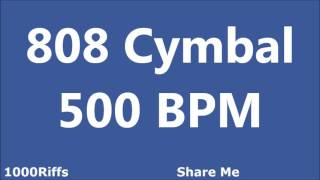 808 Cymbal Metronome  500 BPM [upl. by Jeannine886]