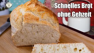 Schnelles knuspriges Brot ohne Gehzeit nach Omas Rezept 👵 So flott hast Du noch nie Brot gebacken 👍 [upl. by Sabelle]