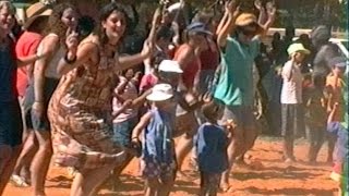 Teaching balanda Aboriginal dance Australia [upl. by Ennaecarg]