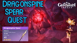 Dragonspine Spear Recipe Unlock Festering Fang Quest  Genshin Impact [upl. by Worl]