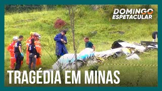 Notícia do Domingo Avião de pequeno porte cai e mata sete pessoas em Minas Gerais [upl. by Airel]