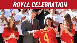 Spains Football Stars Celebrate with Royal Family After Devastating Defeat of England [upl. by Langdon]