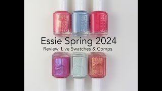 Essie Blushin amp Crushin Spring 2024 Collection Review Live Swatches amp Comparisons [upl. by Genisia128]