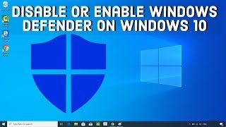 How to Disable or Enable Windows Defender on Windows 10 [upl. by Ahtebat]