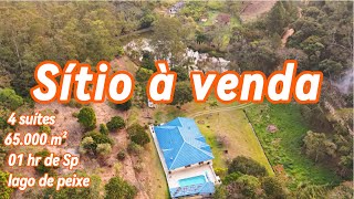 SÍTIO À VENDA 4 SUÍTES 65000 M² 01 HR DE SP LAGO DE PEIXES 10 MINUTOS DO CENTRO  134 [upl. by Dolley953]