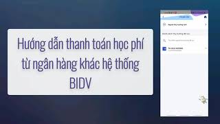 Hướng dẫn thanh toán học phí qua tài khoản định danh MISA BIDV V2MS [upl. by Sievert]