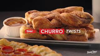 Round Table Pizza  quotNew Churro Twistsquot 15 [upl. by Ponton]