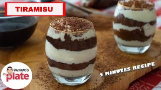 5 MINUTES EASY TIRAMISU RECIPE  How to Make Tiramisu in a Glass No Eggs [upl. by Yrogiarc]