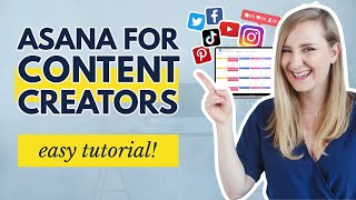 Create An INSTAGRAM Content Calendar From Scratch  ASANA FOR CONTENT CREATORS [upl. by Erbma222]