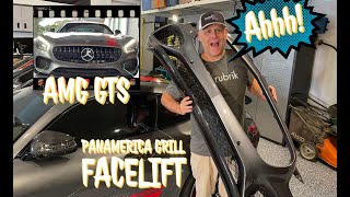 Panamerica Grill Facelift on 2016 AMG GTS  No Bumper Replacement [upl. by Nylarahs564]