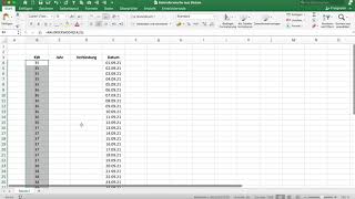 Excel Kalenderwoche aus Datum berechnen [upl. by Aihsetel]