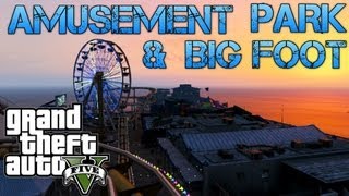 Grand Theft Auto V Challenges  AMUSEMENT PARK AND BIG FOOT  PS3 HD Gameplay [upl. by Nodab445]