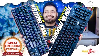 Redgear Shadow Blade vs EvoFox Katana Pro Mechanical Keyboard  Best Mechanical Keyboard under 2500 [upl. by Mulac]