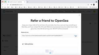 How to create a REFERRAL LINK in OPENSEA [upl. by Koosis]