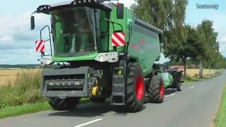 Fendt Mähdrescher  Getreideernte  Weizen mähen  Anlieferung zum Hafen  combine Harvester wheat [upl. by Ramilahs]