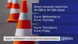 TxDOT Overnight closures for maintenance [upl. by Mandle559]