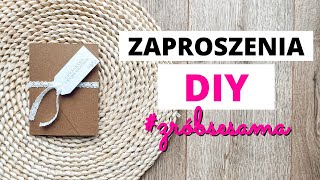 Zaproszenia ślubne DIY  Zrób se sama  Mówię o ślubie [upl. by Aihtekal54]