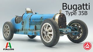 Italeri 112 Bugatti Type 35B  Model car kit build [upl. by Rowan]