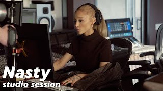 Ariana Grande recording quotnastyquot Full Studio Session [upl. by Haneehs537]