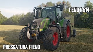 PRESSATURA FIENO Fendt 514 vario pressa Wolagri [upl. by Arlee]