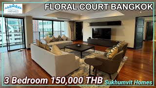 Fully Renovated 3bed Apartment Near Nist Schoolbangkok Available For Rent At Floral Court 150K [upl. by Airb787]