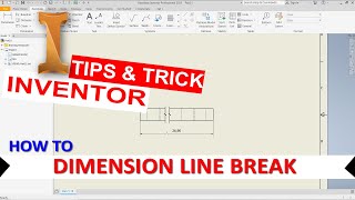 Inventor How To Dimension Break Line [upl. by Janenna257]