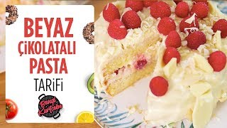 Ev Yapımı Beyaz Çikolatalı Pasta Tarifi🎂  Kremalı ve Ahudulu Pasta [upl. by Haneehs]