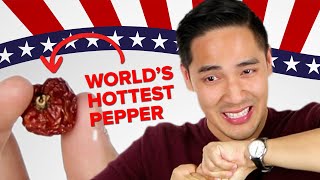 I Ate The World’s Hottest Pepper While Explaining Midterm Elections [upl. by Auahsoj]