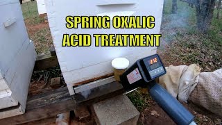 Beekeeping Spring Varroa Mite Treatment with Oxalic Acid Vaporizer made by Provap beekeeping [upl. by Ademordna]