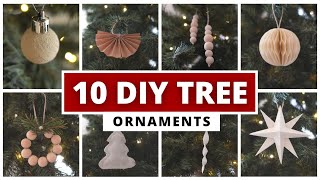 DIY CHRISTMAS ORNAMENTS scandinavian minimal budget [upl. by Dunn]