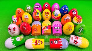 Rainbows Eggs 🌈 Transforming Numberblocks Ice Cream with Rainbow SLIME Colorful Satisfying ASMR [upl. by Masao250]