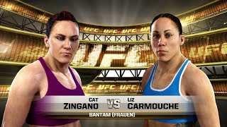 Cat Zingano Vs Liz Carmouche  Epic EA UFC Fight [upl. by Grekin]