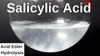 Turning Acetylsalicylic Acid into Salicylic Acid  Ester Acid Hydrolysis hydrolysis chemistry [upl. by Ayotna819]