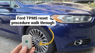 HOW TO Reset your Ford TPMS  Ford Fusion TPMS Reset procedure [upl. by Kumler]