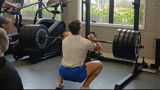 405 ATG Paused Front Squat Attempt [upl. by Yahs368]