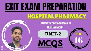 Unit 2  MCQs  Different Committees in hospital Pharmacy  Questions with answers  in Hindi [upl. by Salomo]