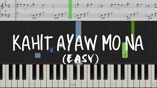 Kahit Ayaw Mo Na  This Band  Easy Piano Tutorial [upl. by Eniamrehs269]