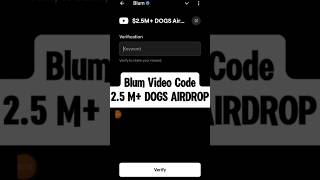 Blum Title 25 M DOGS AIRDROP Video Code  Blum New YouTube Video Code [upl. by Idrahs]