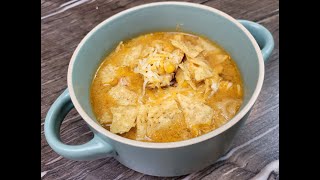 EASIEST Trader Joes Creamy Chicken Tortilla Soup EVER [upl. by Sheilah]